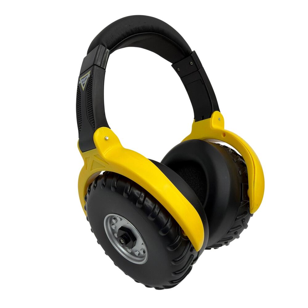 Monster Jam Light Up Tire Earmuffs Black Yellow Kids